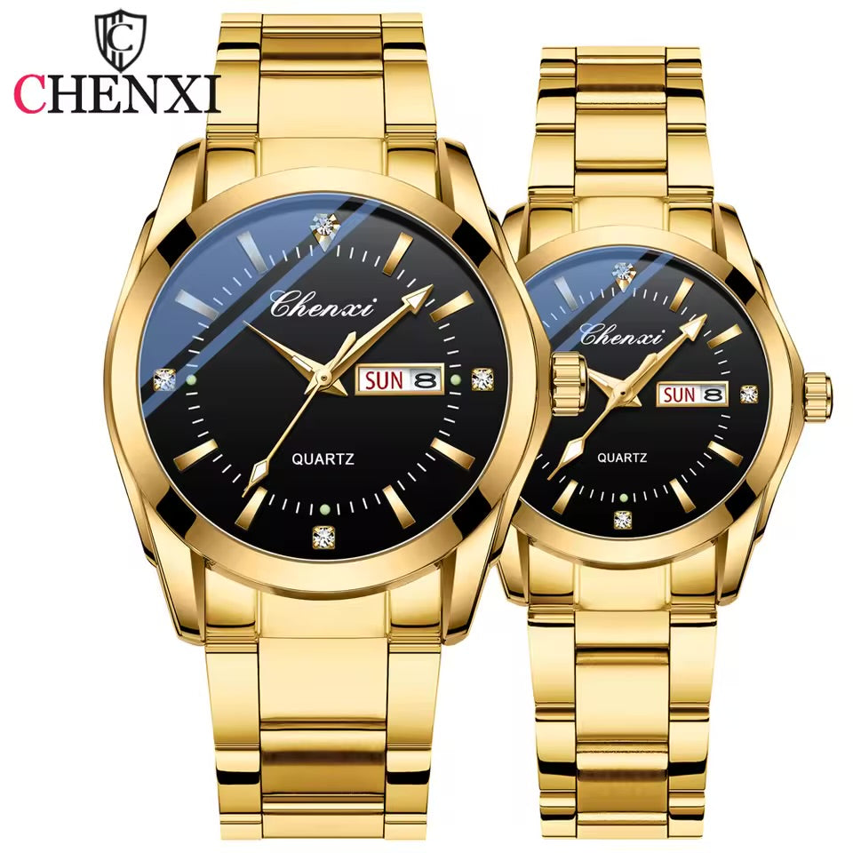 CHENXI Golden Quartz Watch for  Men Fashion
