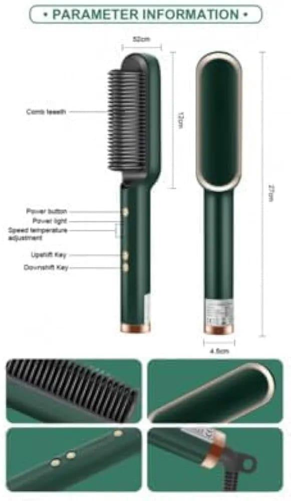 HAIR STRAIGHTENER COMB BRUSH