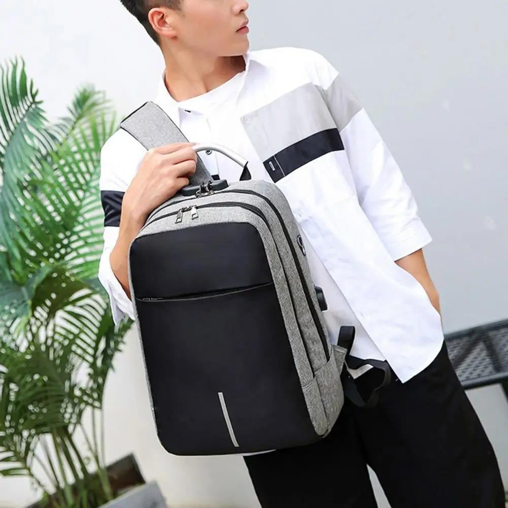 Travel Laptop Backpack Anti-Theft Bag with Password Lock USB Charging