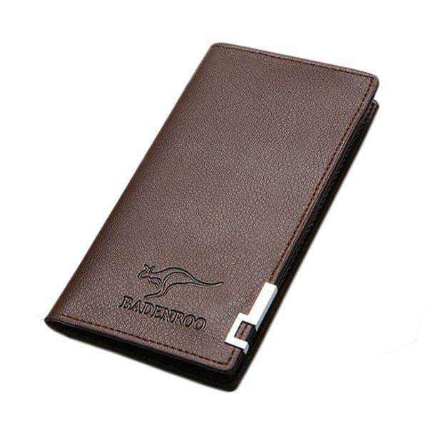 Man Long Fold Leather Wallet