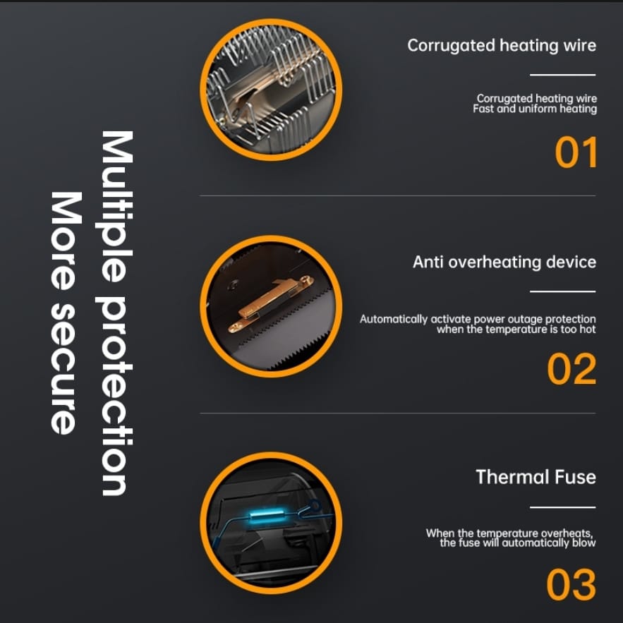 Mini Electric Heater Warmer Wind Portable 380w Heating