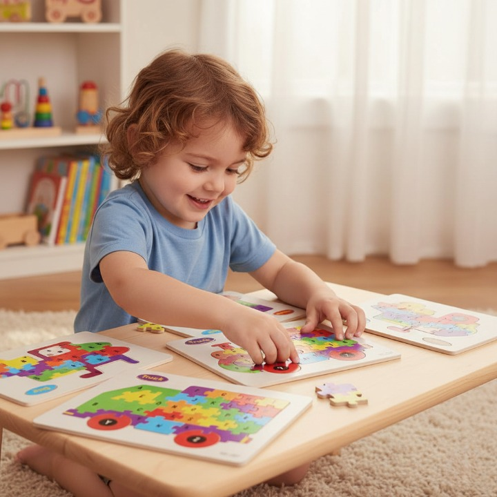 Wooden Alphabet Puzzle Board – Premium A-Z English Letters Learning Toy for Kids,