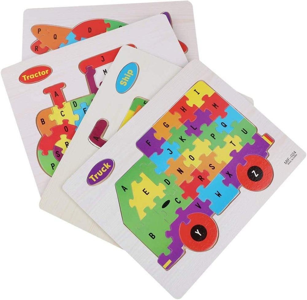 Wooden Alphabet Puzzle Board – Premium A-Z English Letters Learning Toy for Kids,