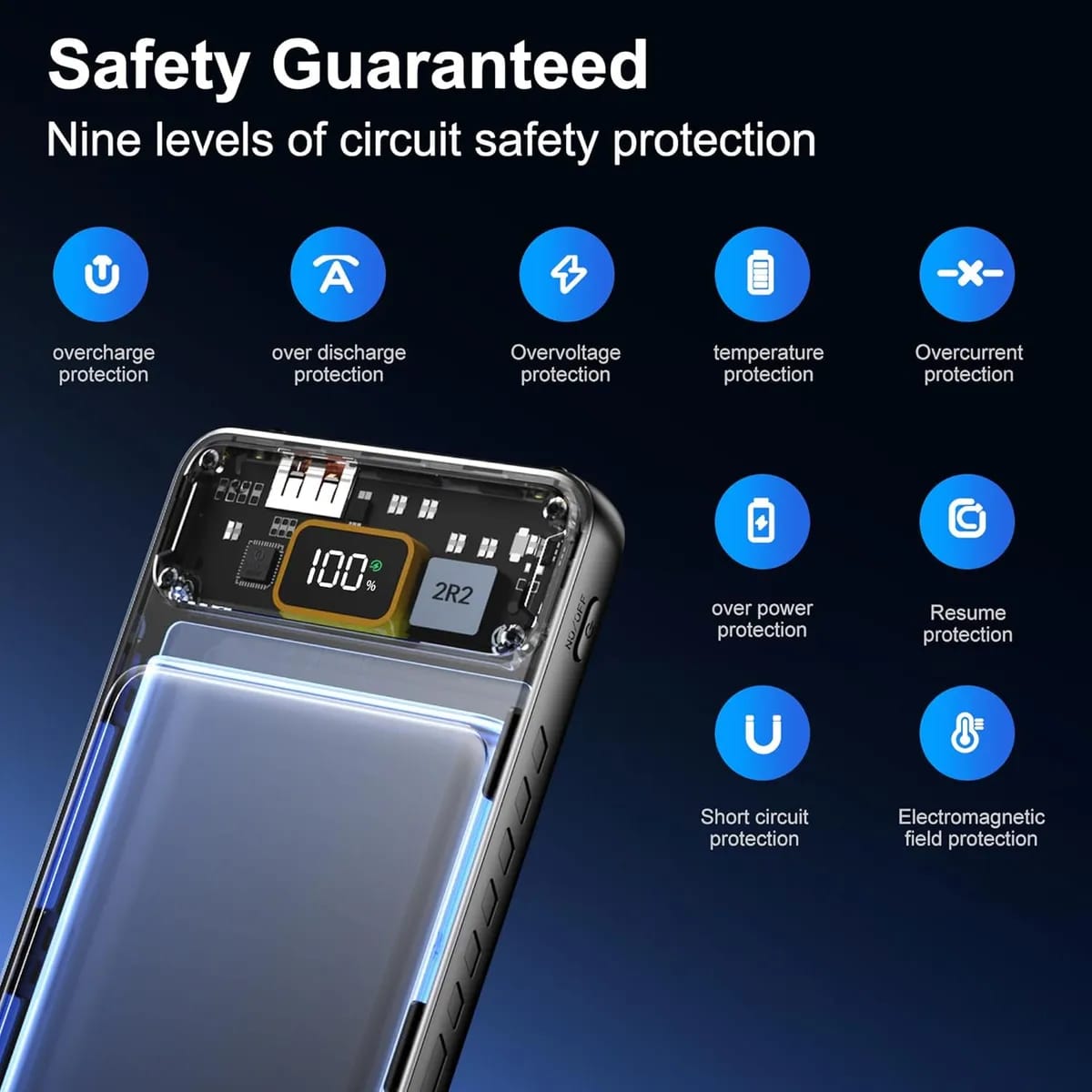 10000Mah Power Bank Slim Portable Charger