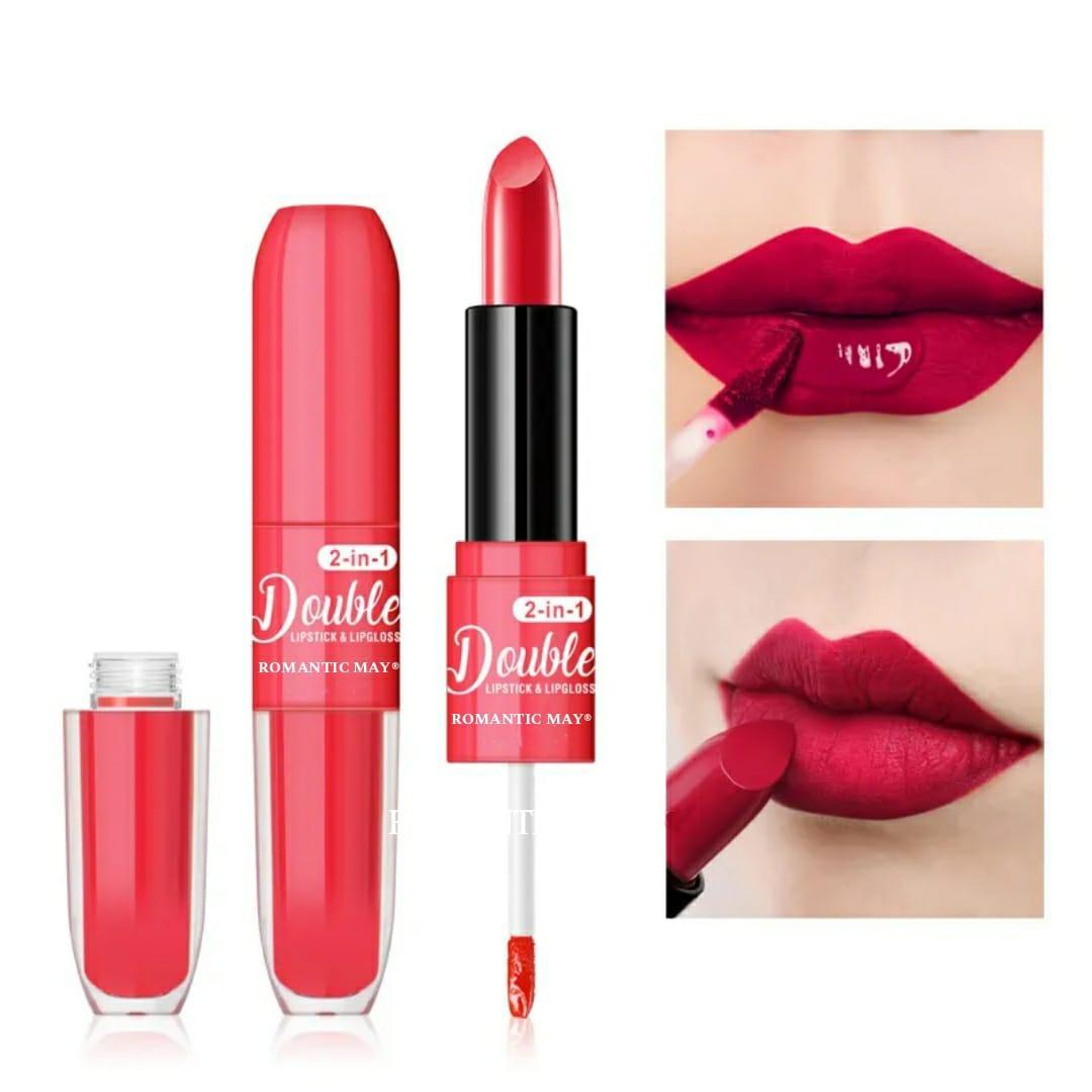 2 in 1 Matte Double Head Lipstick & Lip Gloss