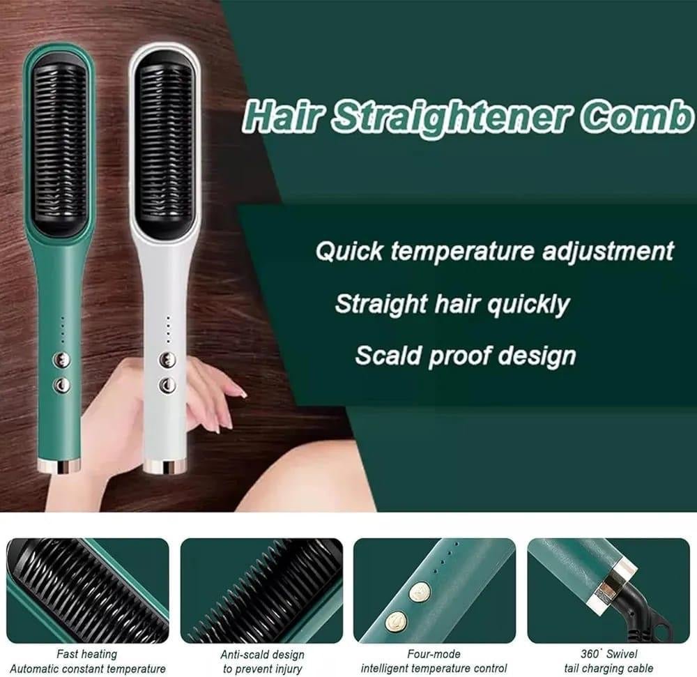 HAIR STRAIGHTENER COMB BRUSH