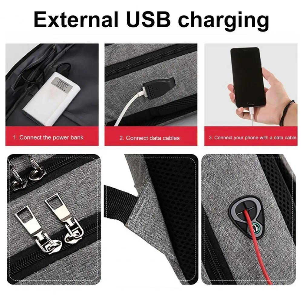Travel Laptop Backpack Anti-Theft Bag with Password Lock USB Charging