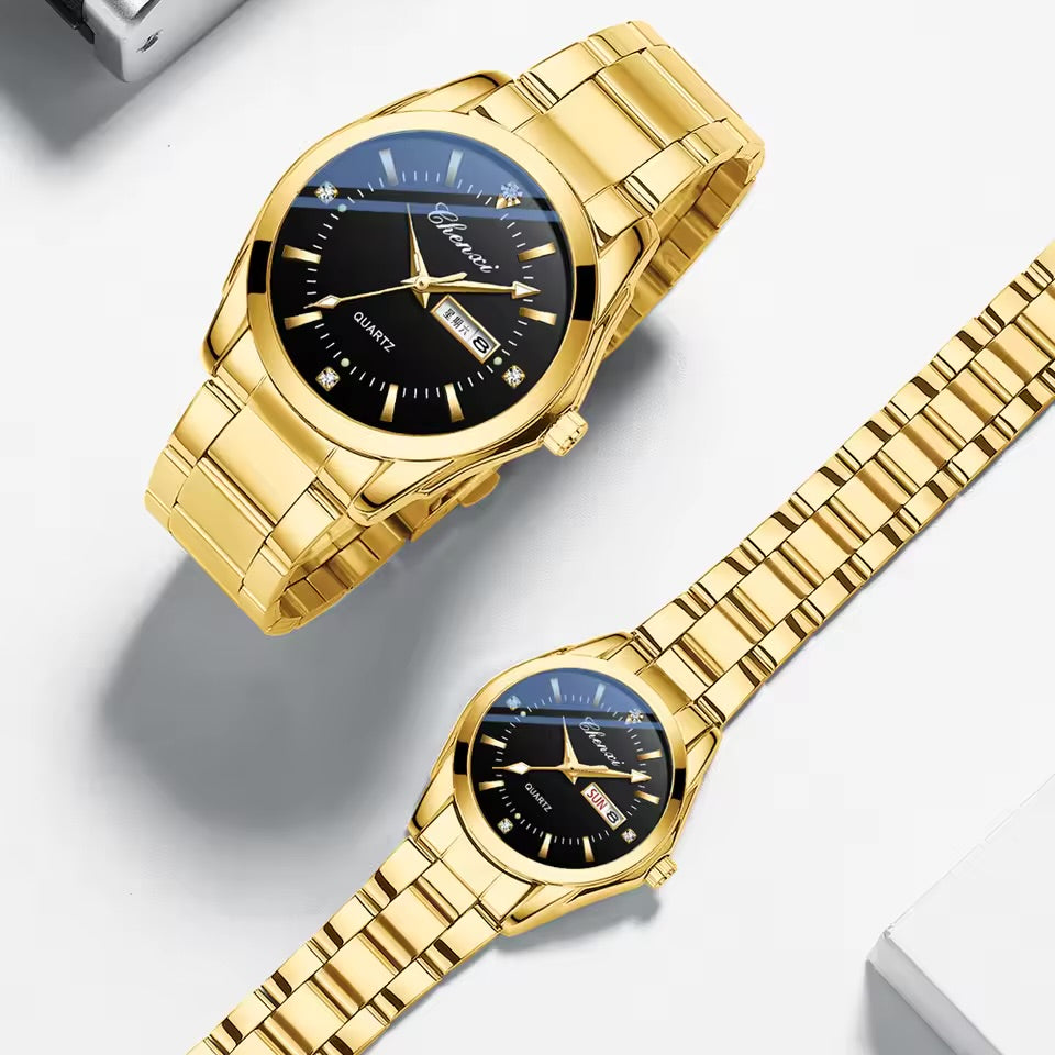 CHENXI Golden Quartz Watch for  Men Fashion