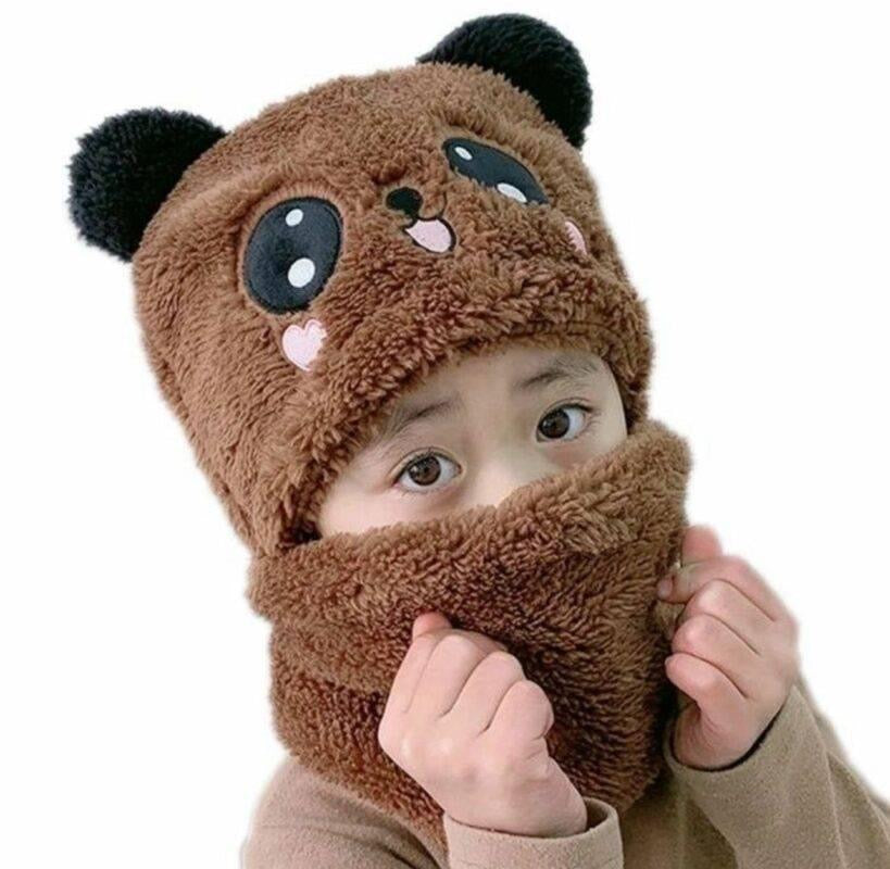 Baby Head Cover Warm Neck Collar Kids Beanies Sets