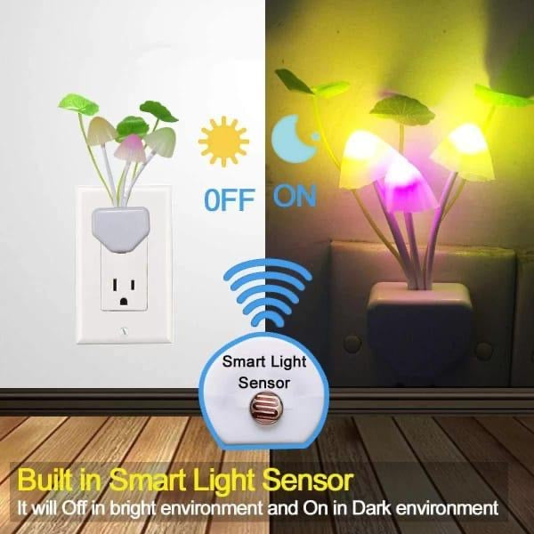 LED Mushroom Night Light With Sensor