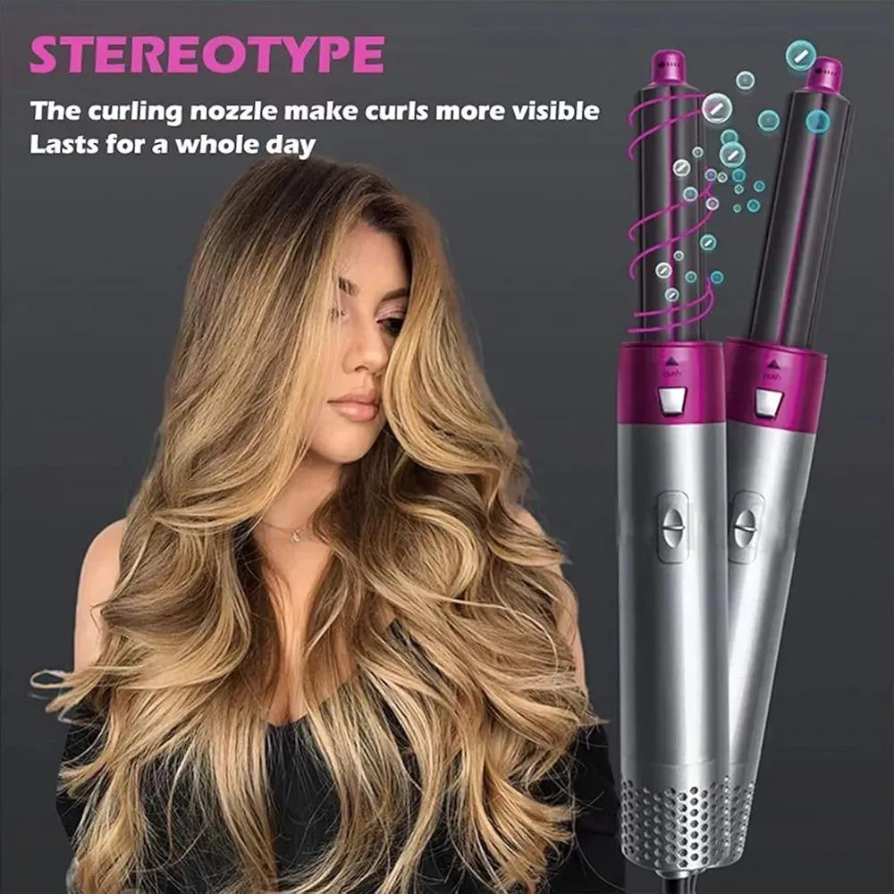 5 in 1 Air Brush Hair Curler Styler Set