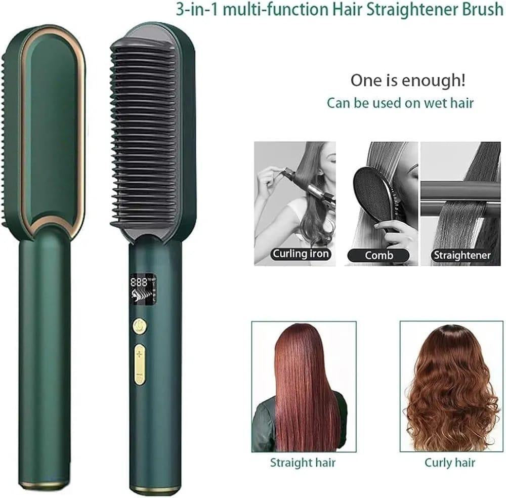 HAIR STRAIGHTENER COMB BRUSH