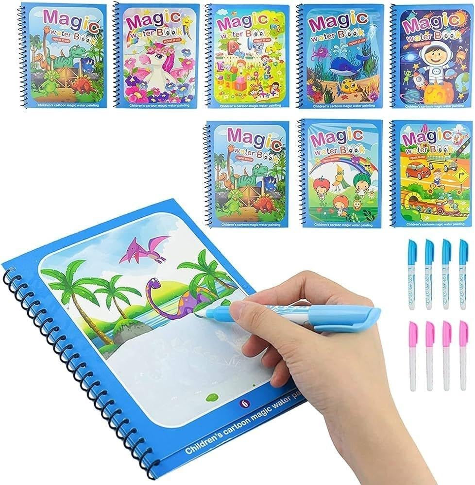 Magic Water Book Painting Drawing Coloring Board Book Doodle & Magic Water Pen
