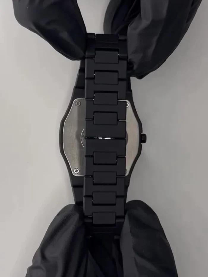 Black Arabic Stainless Steel Aura Watch