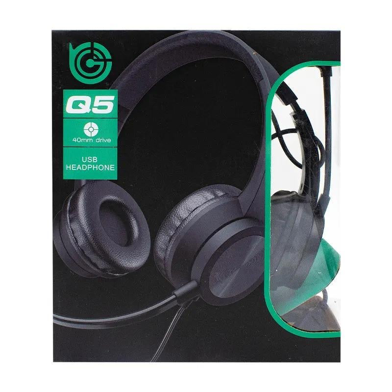 USB Computer Headphones Call Center Lightweight Wired Headset With Microphone