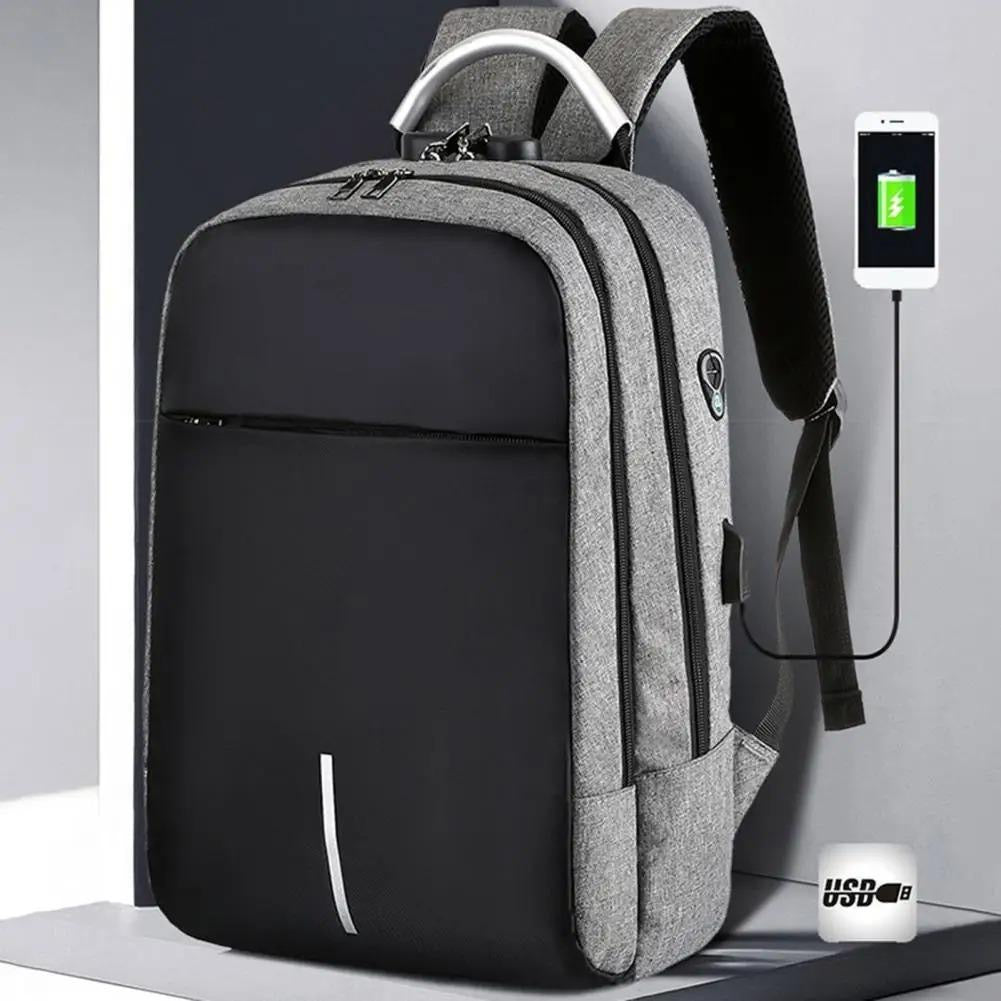 Travel Laptop Backpack Anti-Theft Bag with Password Lock USB Charging