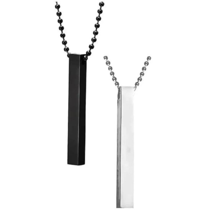 Stylish Vertical Bar Necklace - 2 Pcs of Unisex
Stainless Steel Beauty
