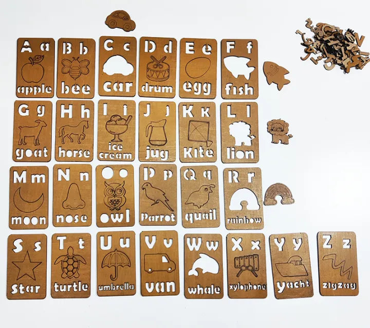 English Alphabets, Urdu Haroof e tahaji, Counting set