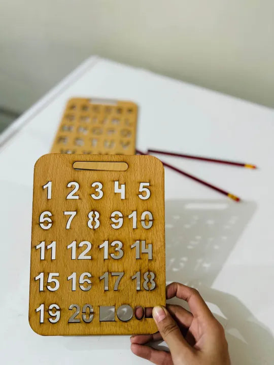 Kids Wooden Stencils Drawing and Puzzle Kit Best Learning Toy for Kids