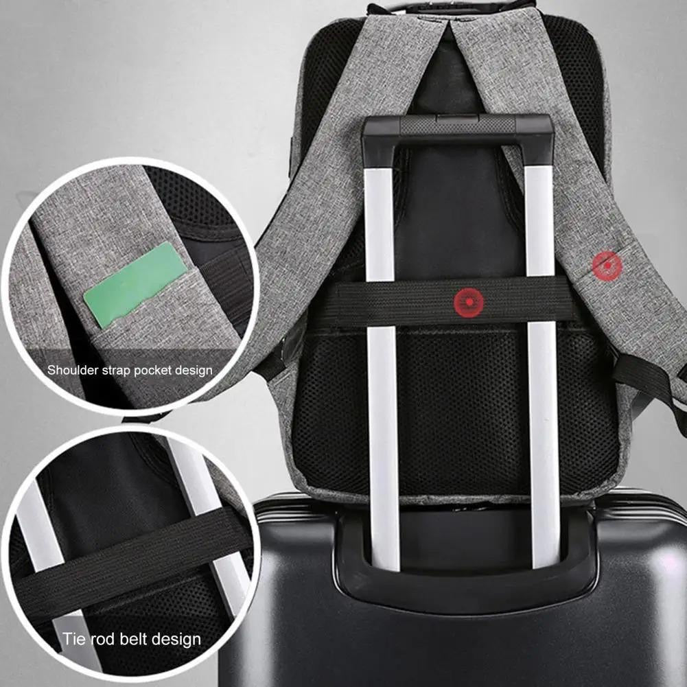 Travel Laptop Backpack Anti-Theft Bag with Password Lock USB Charging