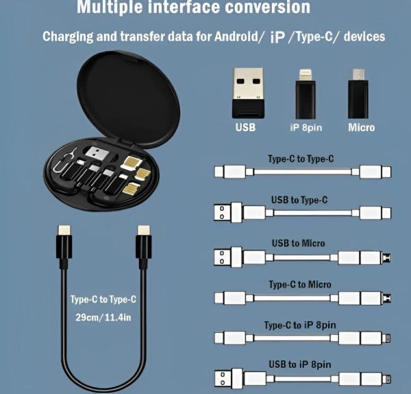 ( 5 In 1 ) Data Cable Set All Solutions In One