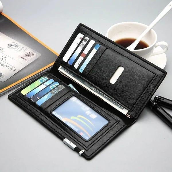 Man Long Fold Leather Wallet