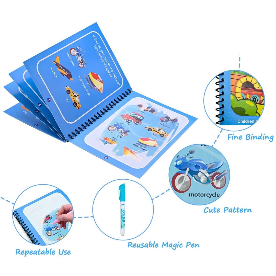 Magic Water Book Painting Drawing Coloring Board Book Doodle & Magic Water Pen