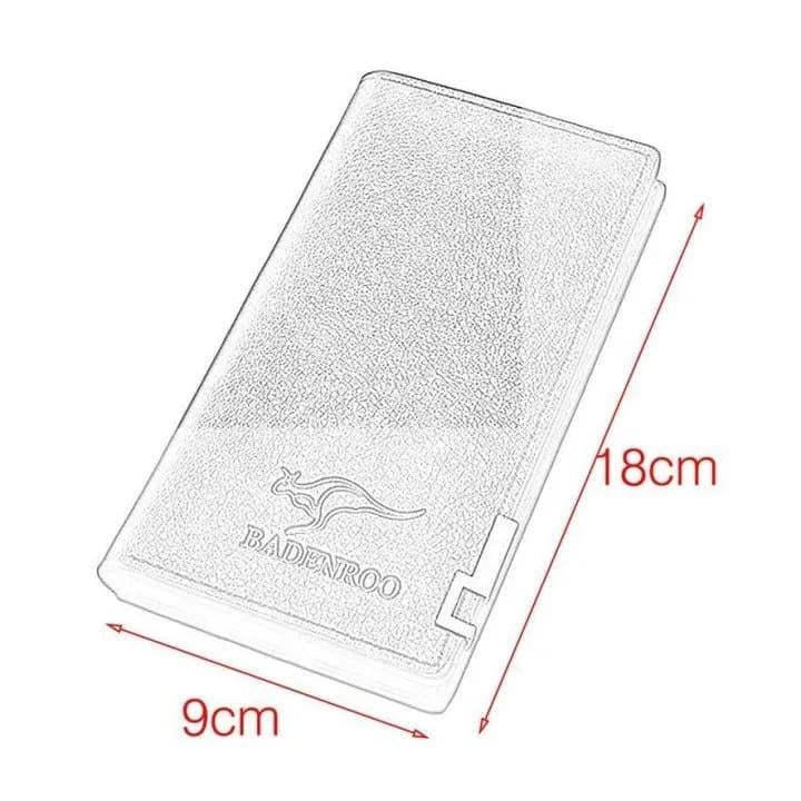 Man Long Fold Leather Wallet