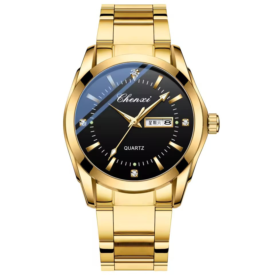 CHENXI Golden Quartz Watch for  Men Fashion