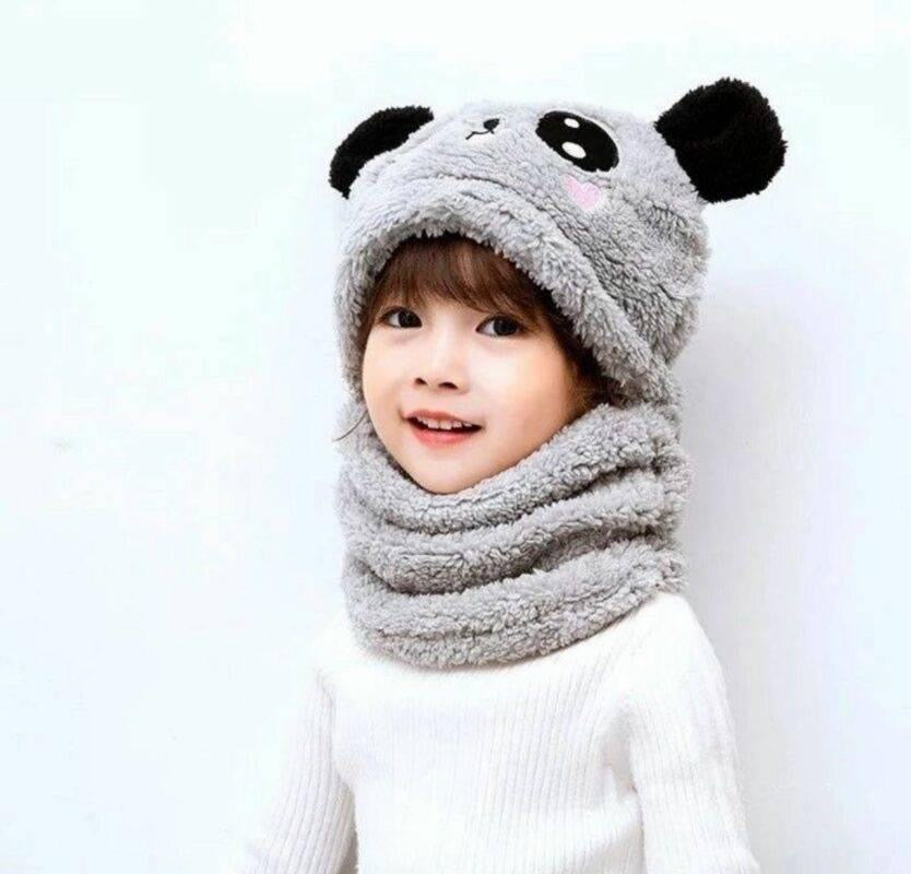 Baby Head Cover Warm Neck Collar Kids Beanies Sets