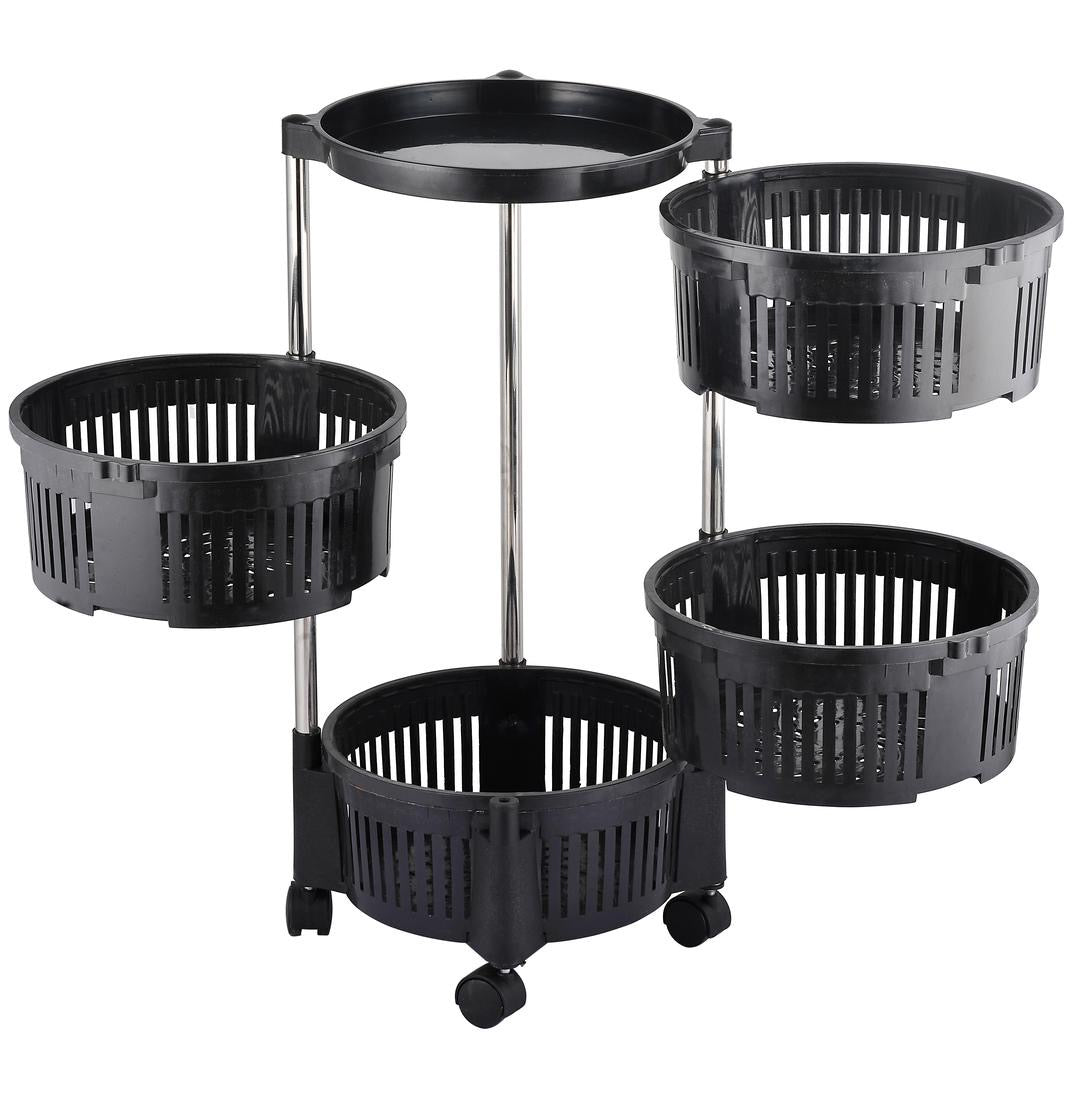4 layer Floor Rotating Storage Rack Vegetable Fruit Storage Rack