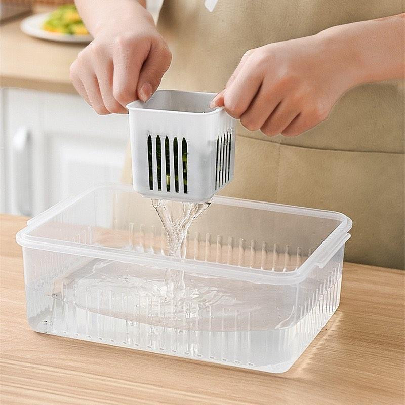 6-In-1 Kitchen Storage Box, Reusable Refrigerator Fruit