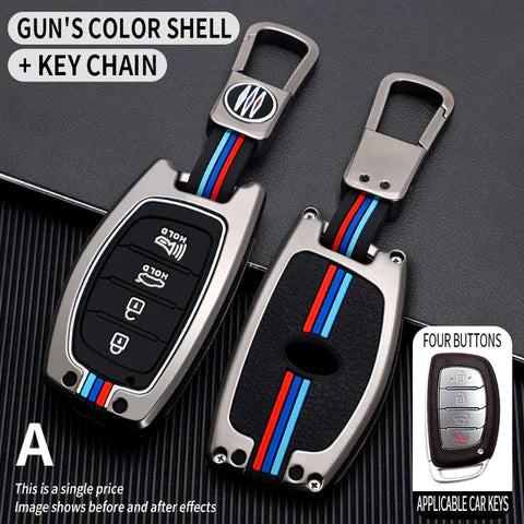 Premium Alloy Car Key Case – 360° Protection Key Fob Cover with Metallic Zinc Alloy Build